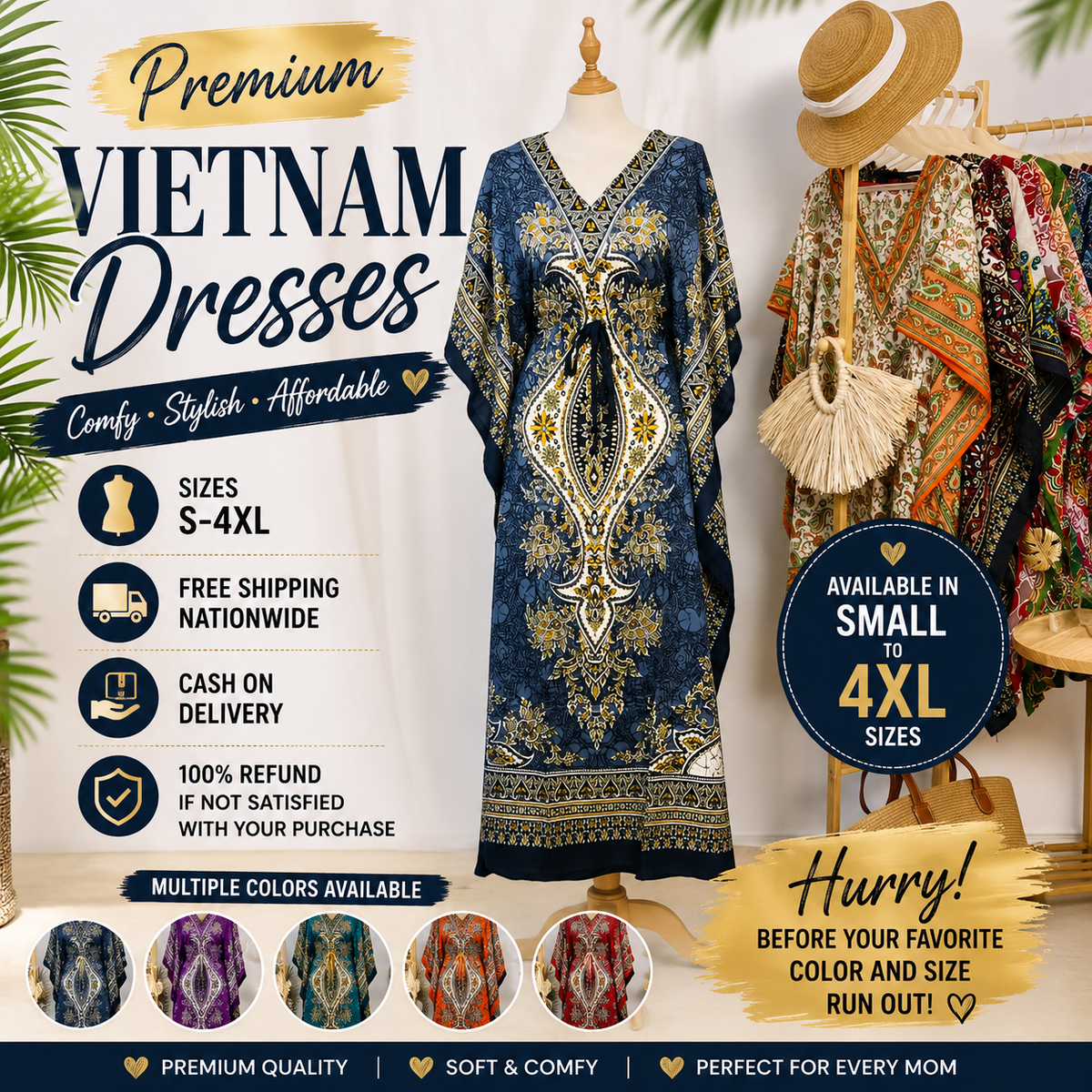 PREMIUM VIETNAM DASTER DRESS - BUY 1 TAKE 1