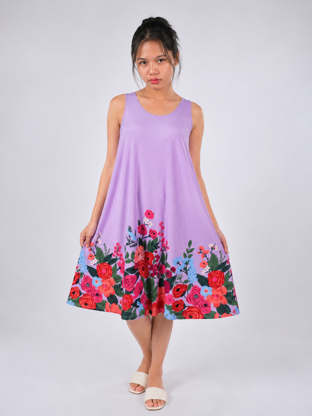 LEONA SLEEVELESS FLORAL DUSTER