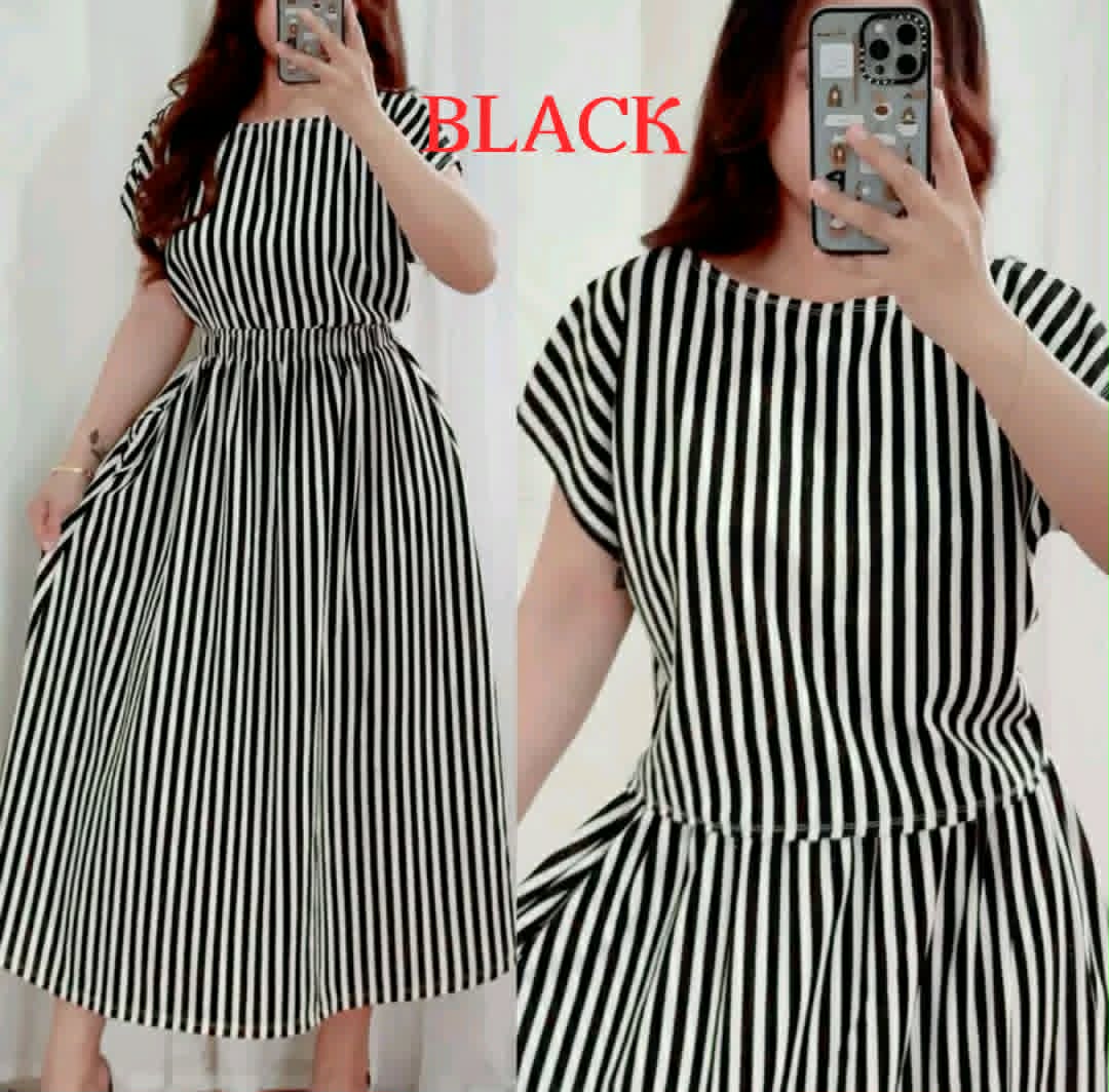 VALERIE STRIPE TOP AND MAXI SKIRT ( BUY 1 TAKE 1 )