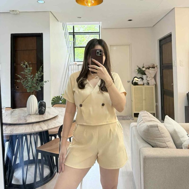 BIANCA COORDINATES Elegant Blouse & Short BUY 1 TAKE 1 FREE