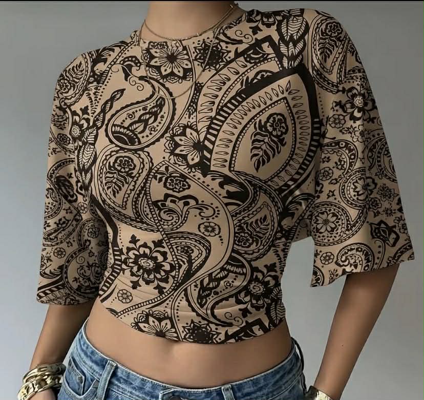 JAS CASUAL TOP Knitted Fabric Round Neck (BUY 1 TAKE 1)