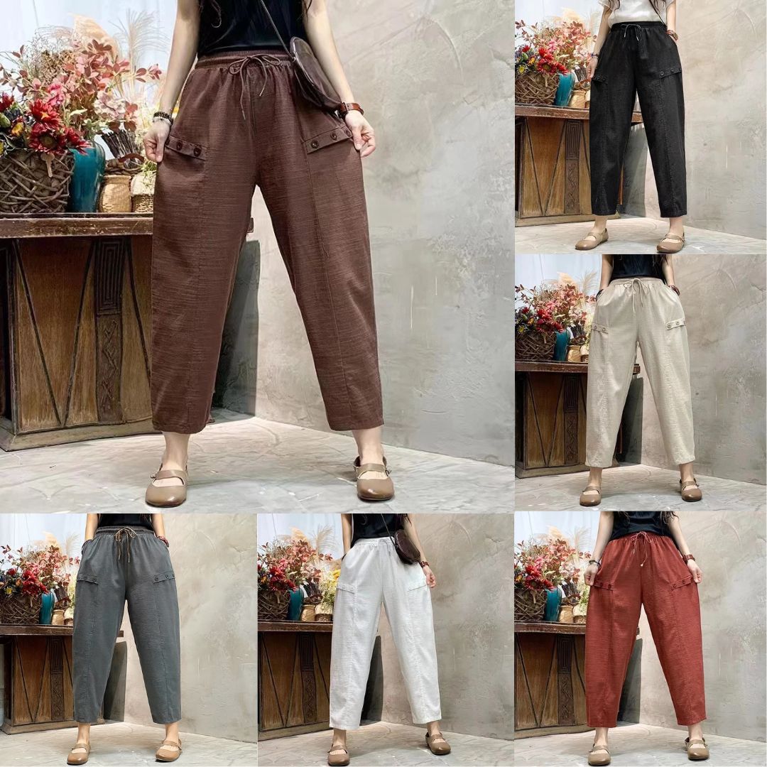 KOREAN HAREM LINEN PANTS (BUY2 TAKE1 FREE)