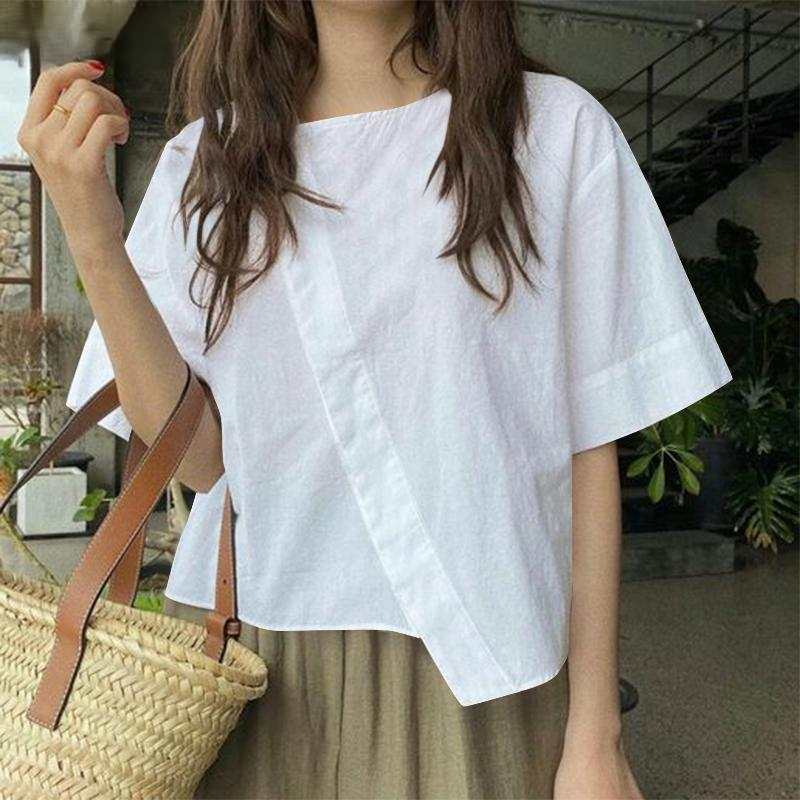 SHEILA ASYMMETRICAL LINEN TOP (BUY 1 TAKE 1 FREE)