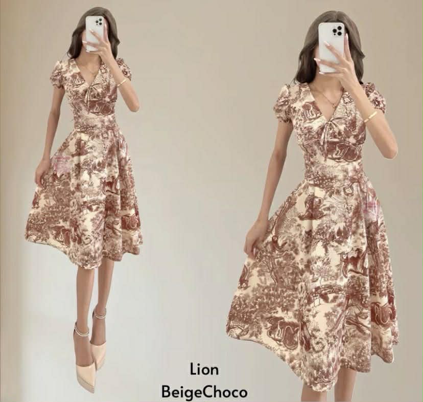 LAILA PUFF SLEEVES MIDI DRESS (BUY 1 TAKE 1)
