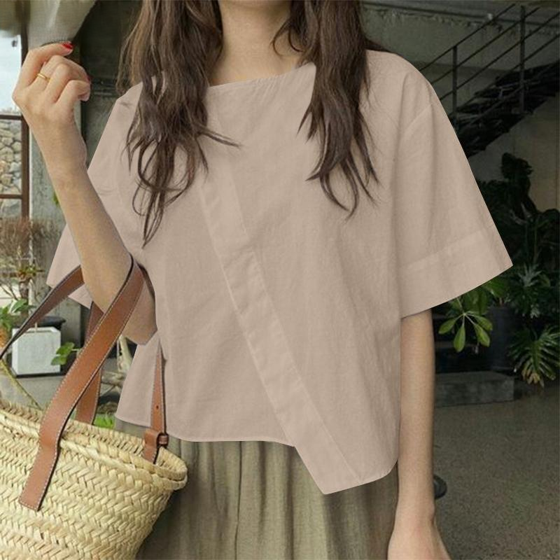 SHEILA ASYMMETRICAL LINEN TOP (BUY 1 TAKE 1 FREE)