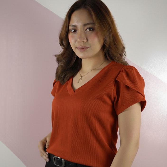 KOREAN CASUAL PETAL SLEEVES TOP (BUY 1 TAKE 1 FREE)