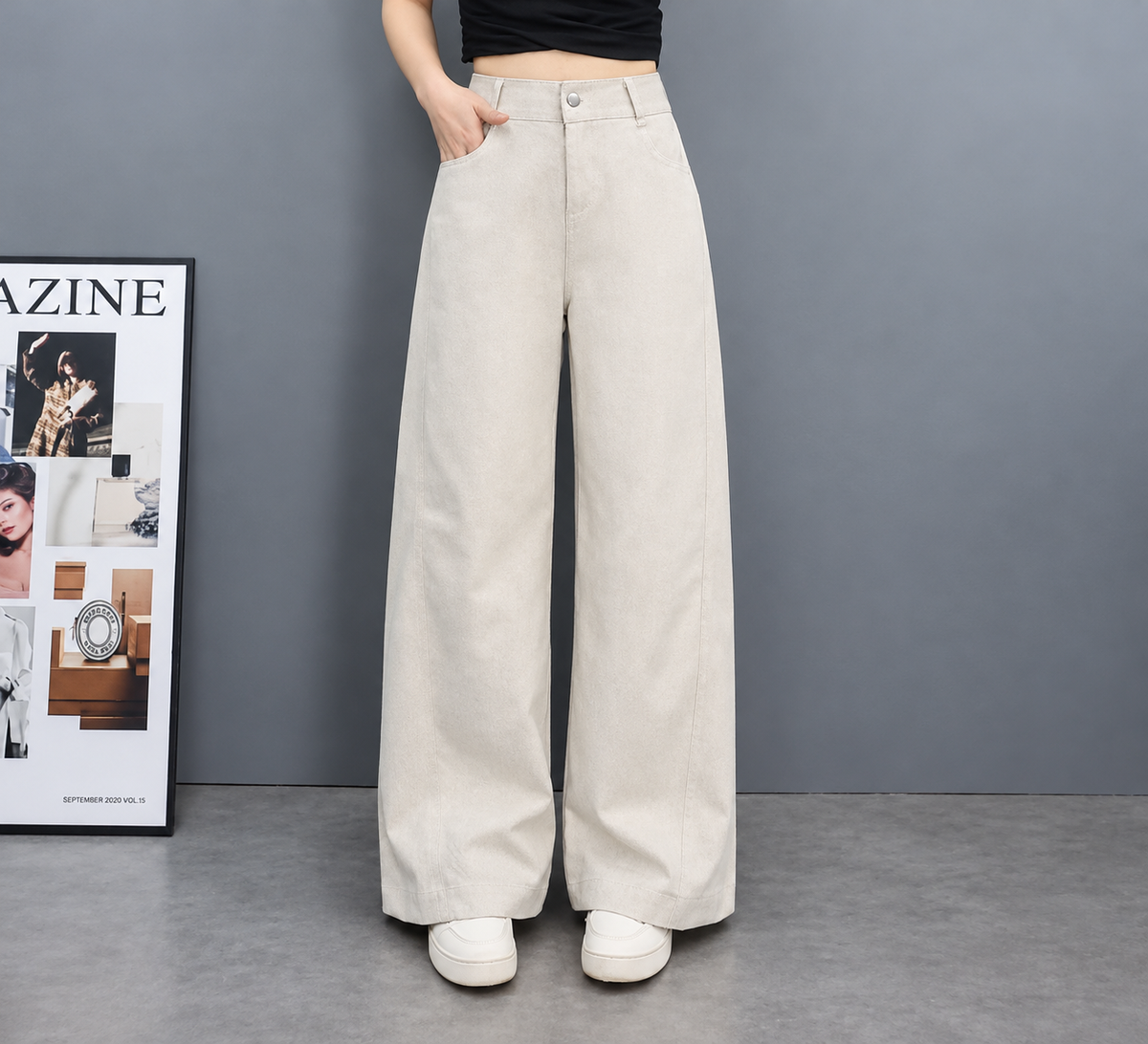 HIGHWAIST WIDELEG TROUSER (BUY ONE TAKE ONE)