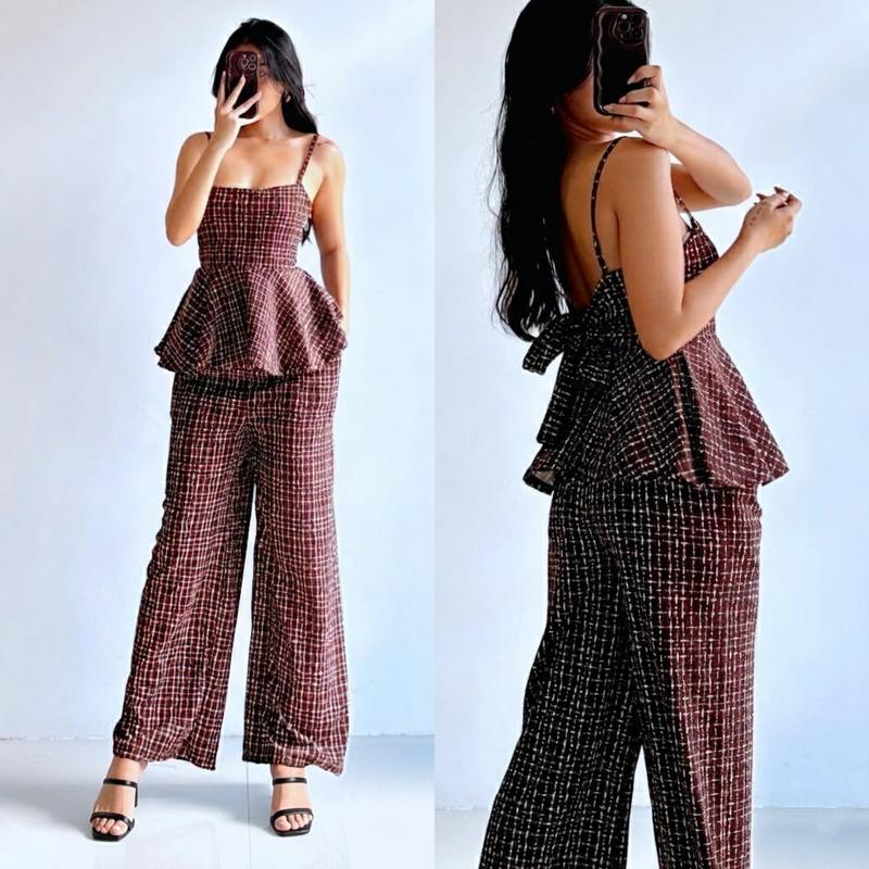 Paulina Checkered Casual Tweed Terno (BUY 1 TAKE 1 FREE)