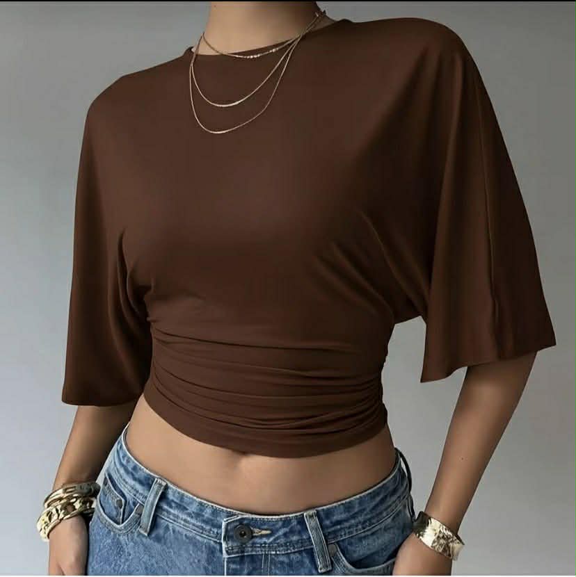 JAS CASUAL TOP Knitted Fabric Round Neck (BUY 1 TAKE 1)