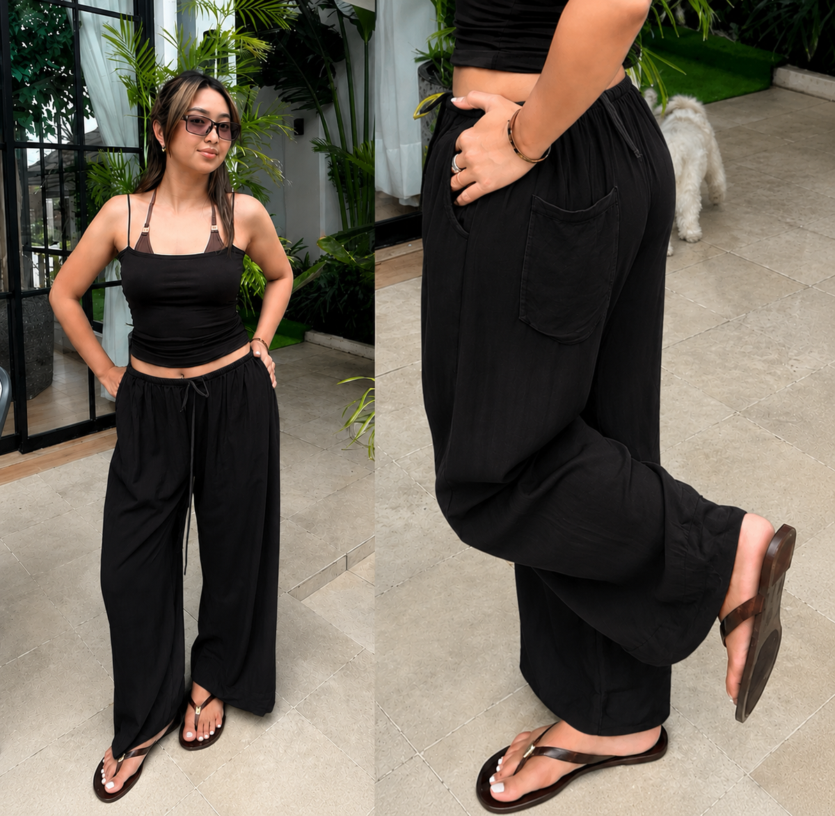 Japanese Casual Wideleg linen