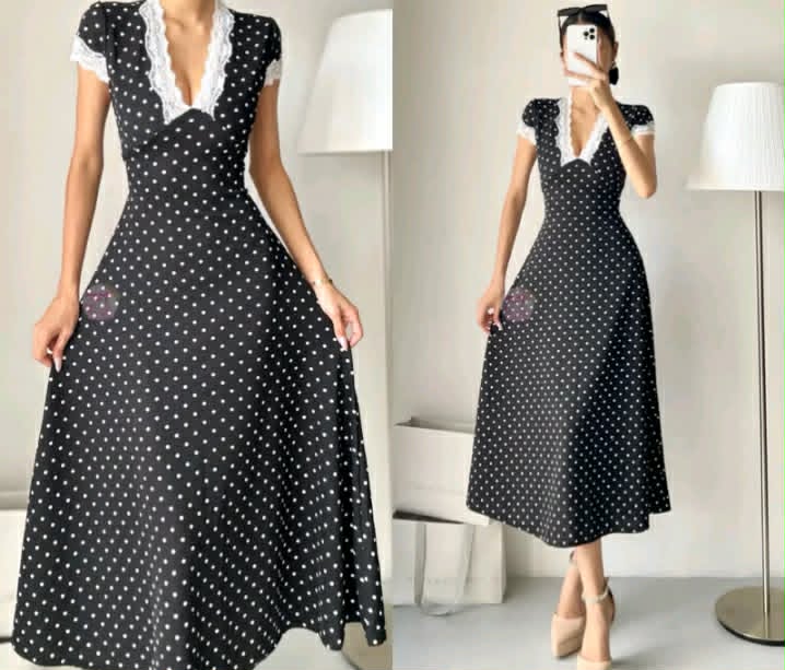 ALEA Vneck Lace Maxi Dress