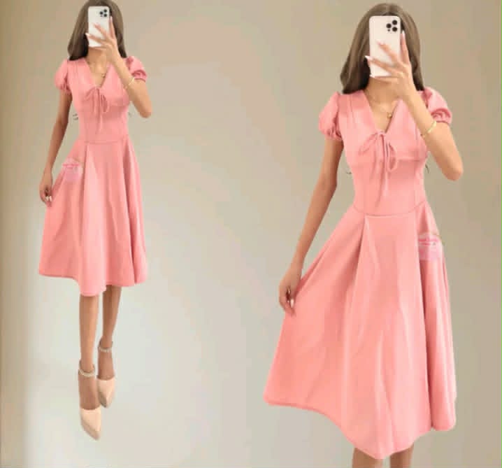 NATASHA PUFF SLEEVES CASUAL DRESS