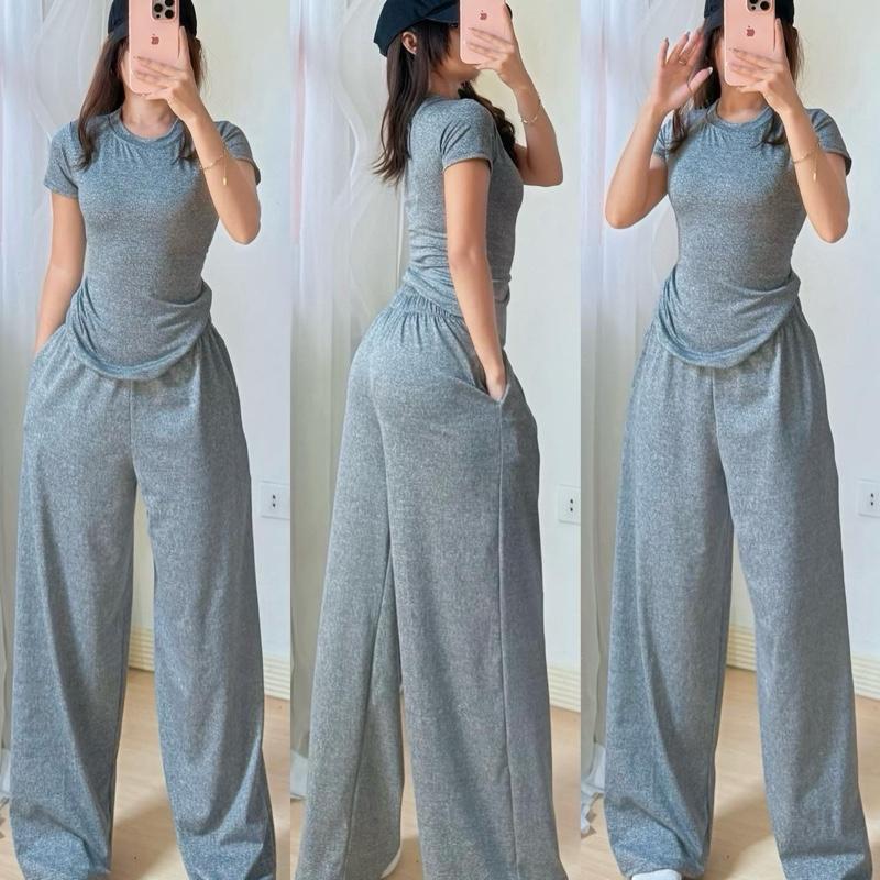 CLARISSE DOUBLE LINING TOP & WIDELEG PANTS TERNO