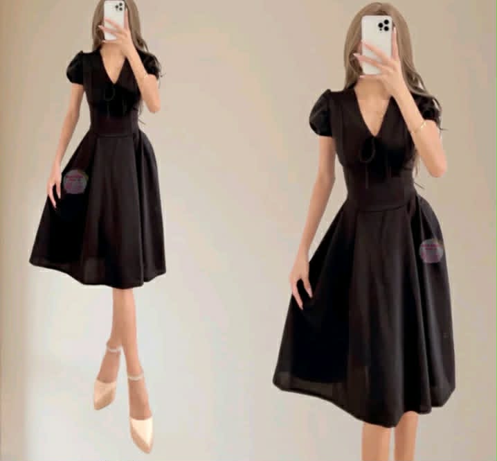 NATASHA PUFF SLEEVES CASUAL DRESS
