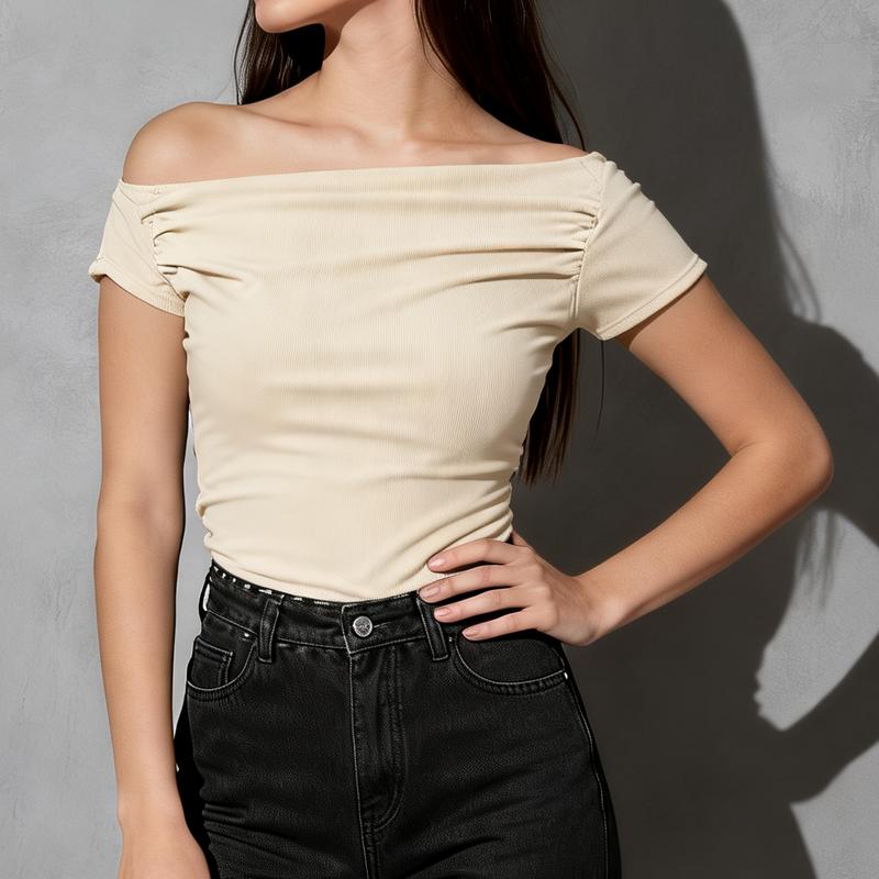 Korean Asymetric Quadra Lining Top