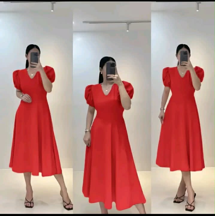Amelia Puff Sleeve Maxi Dress