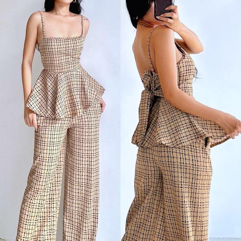 Paulina Checkered Casual Tweed Terno (BUY 1 TAKE 1 FREE)