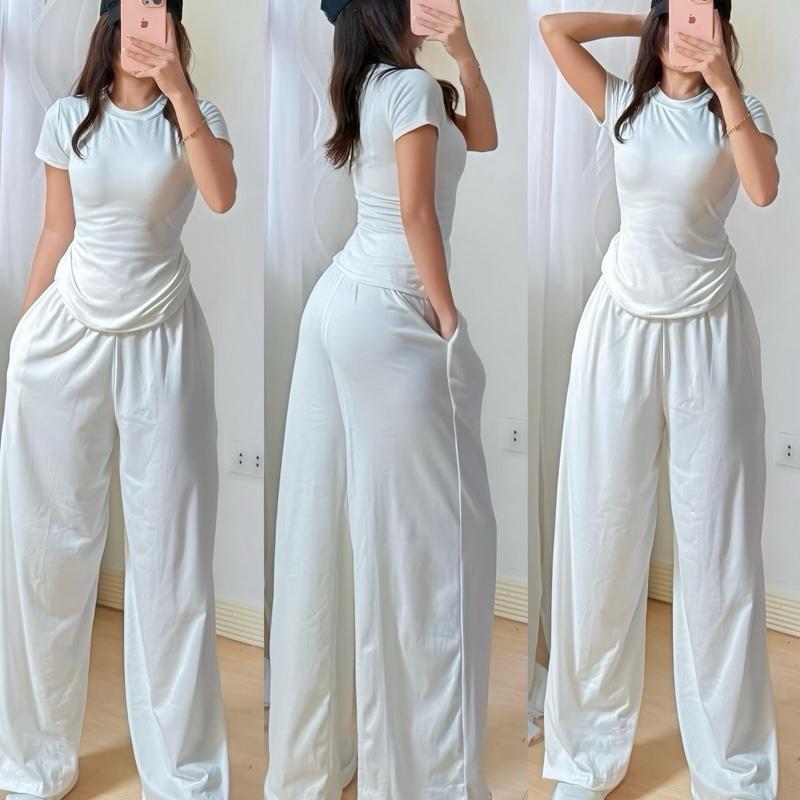 CLARISSE DOUBLE LINING TOP & WIDELEG PANTS TERNO