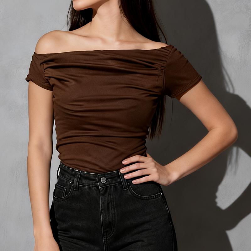 Korean Asymetric Quadra Lining Top