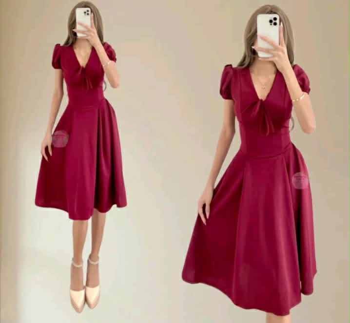 NATASHA PUFF SLEEVES CASUAL DRESS