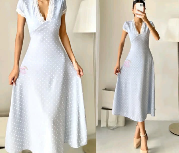 ALEA Vneck Lace Maxi Dress