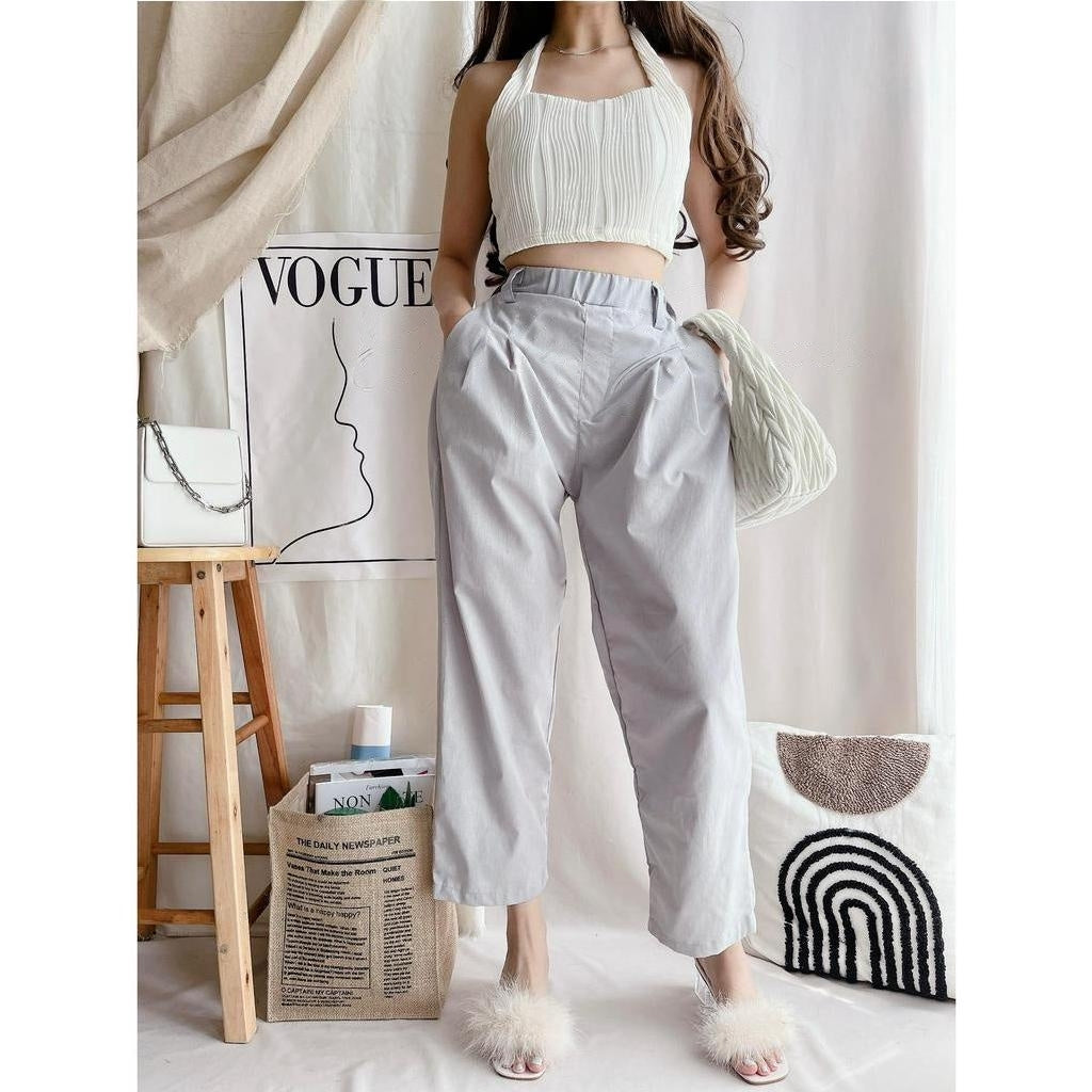Cotton Linen High Waist Baggy Trouser Pants [Buy1Take1Free]