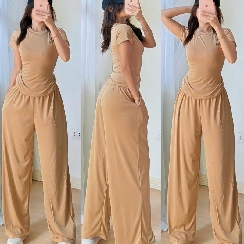 CLARISSE DOUBLE LINING TOP & WIDELEG PANTS TERNO