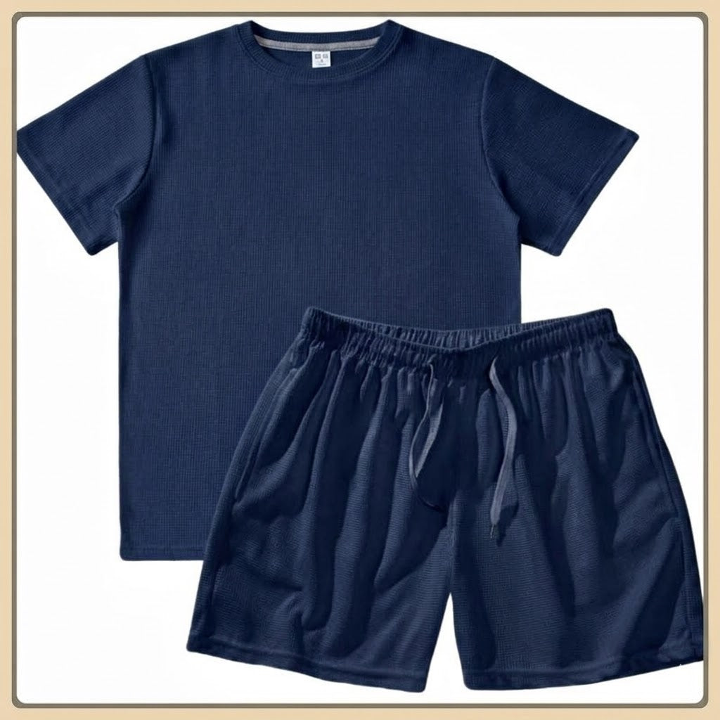 XIAN'S UNISEX WAFFLE TOP & SHORTS TERNO
