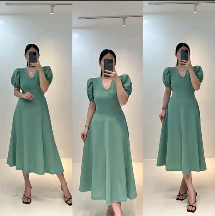 Amelia Puff Sleeve Maxi Dress