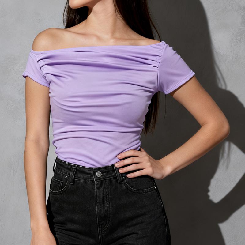 Korean Asymetric Quadra Lining Top