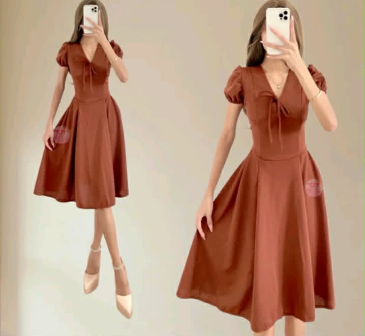 NATASHA PUFF SLEEVES CASUAL DRESS