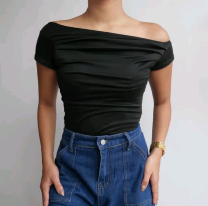 Korean Asymetric Quadra Lining Top