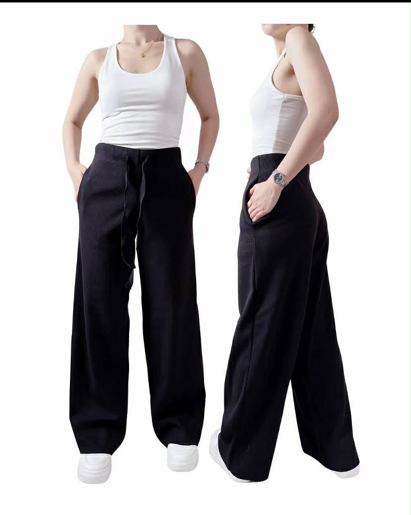 COMFY COTTON WIDE LEG PANTS