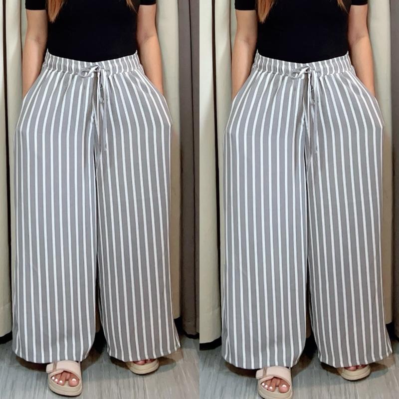 Sophia Wideleg Crampled Linen Pants