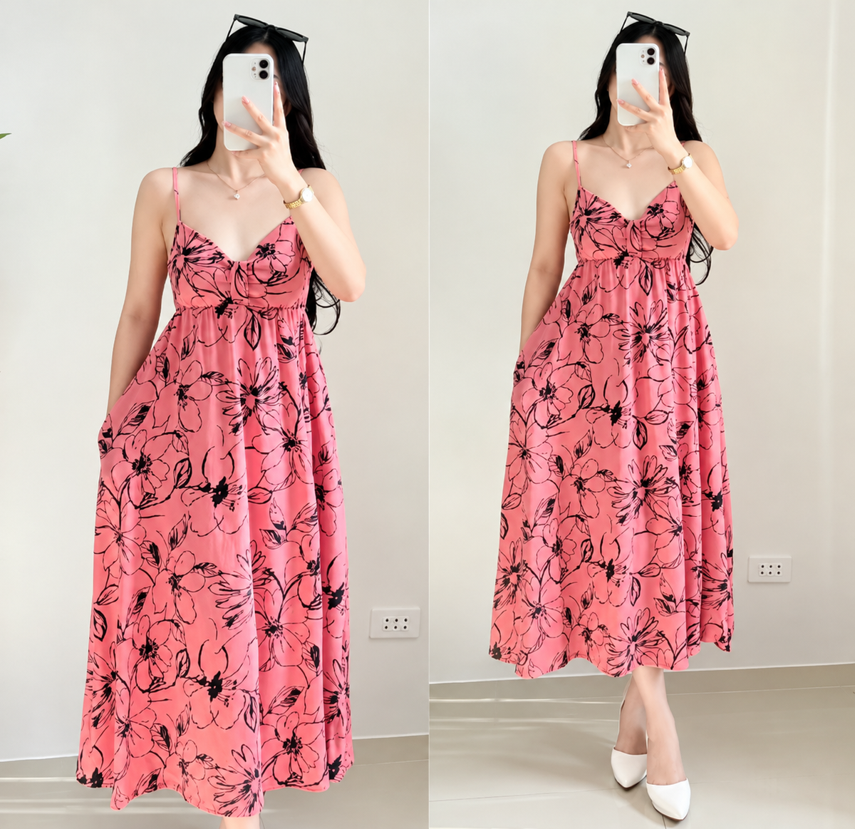 ANTONETTE PADDED LONG DRESS (BUY TWO TAKE ONE)