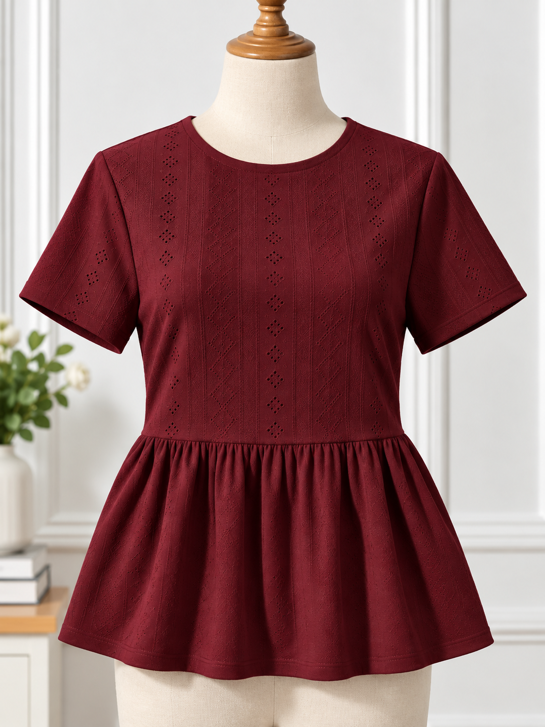 CLARISSA PREMIUM COTTON PEPLUM TOP