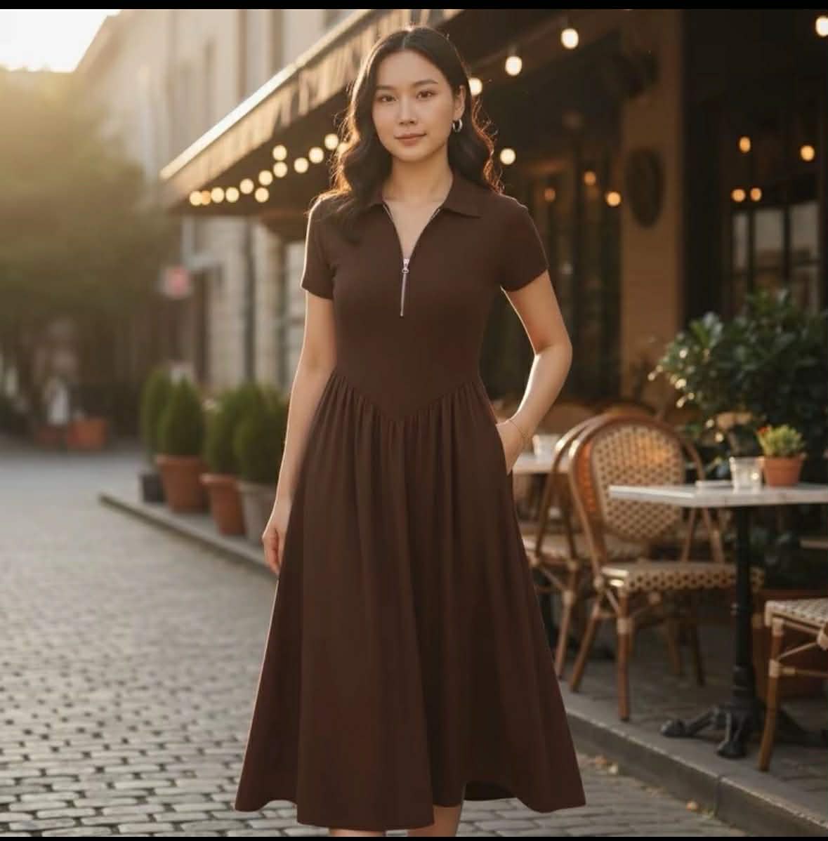Leila  Summer Elegant Collar Maxi Dress (BUY 1 TAKE 1 FREE)