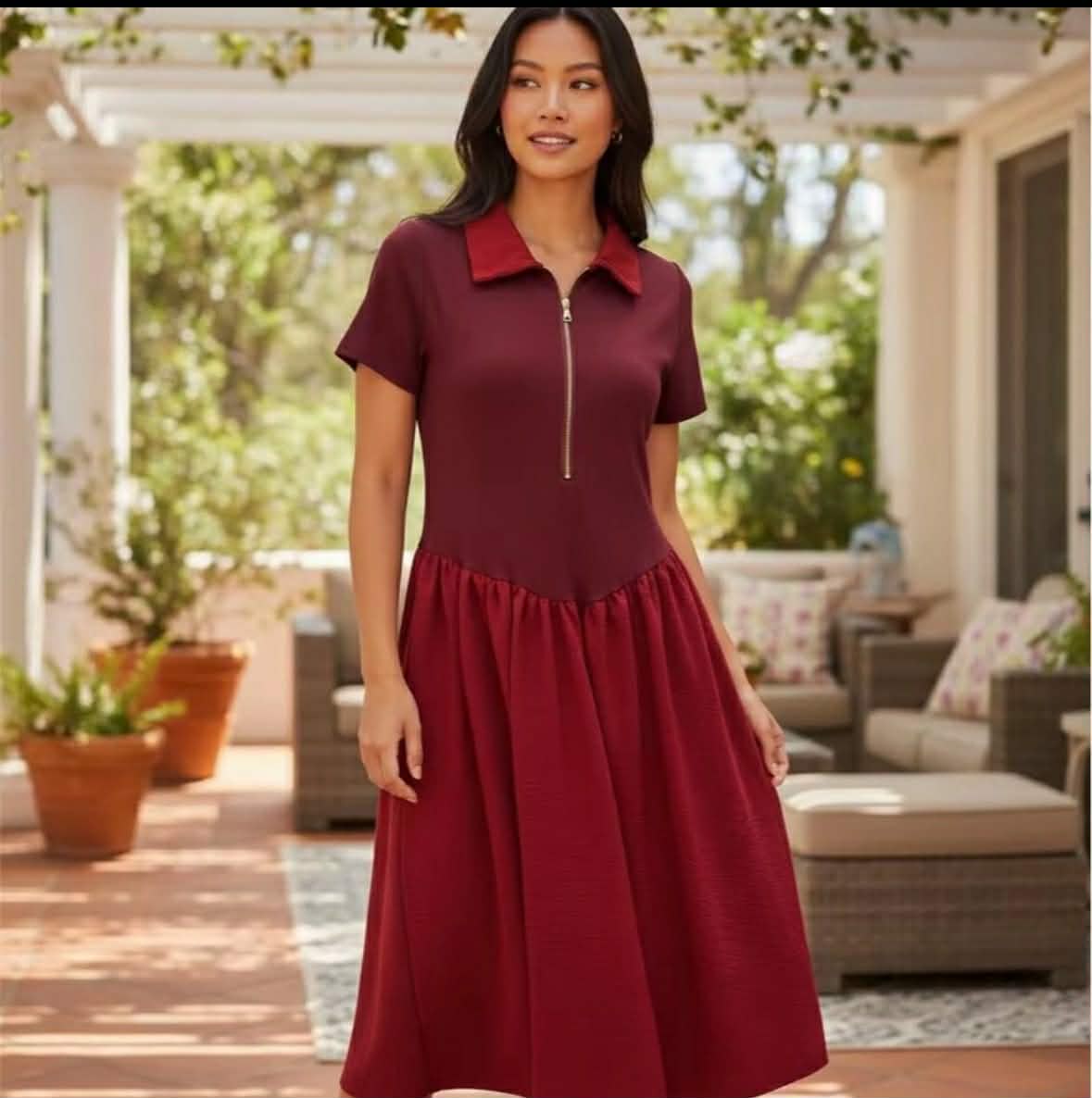 Leila  Summer Elegant Collar Maxi Dress (BUY 1 TAKE 1 FREE)