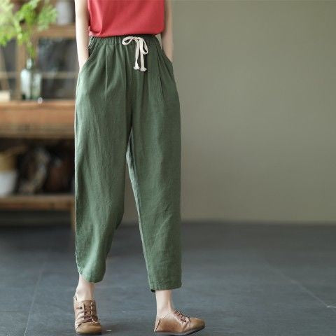 KOREAN LINEN CASUAL PANTS [Buy 1 Take 2 FREE]
