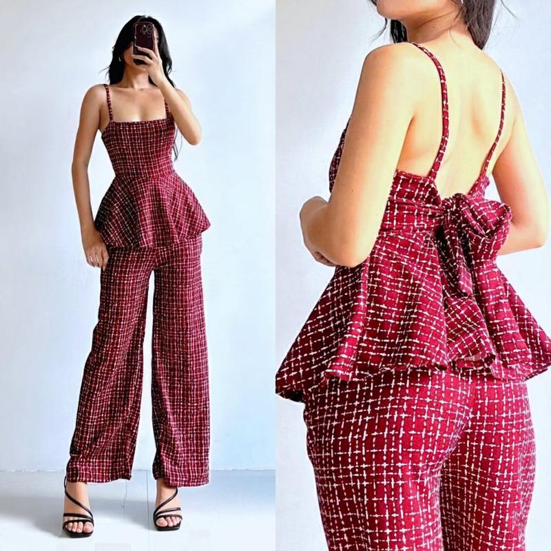 Paulina Checkered Casual Tweed Terno (BUY 1 TAKE 1 FREE)