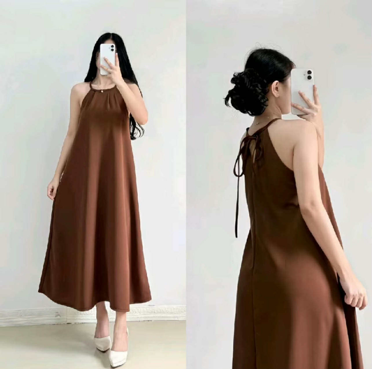 KOREAN STYLE LONG DRESS BUY 1 TAKE 1 FREE