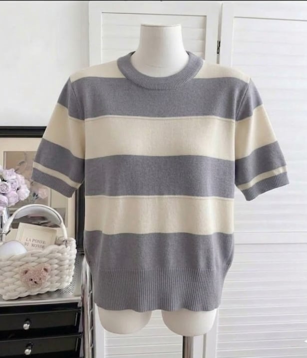 KOREAN KNITTED SHORT SLEEVE TOP (BUY 1 TAKE 1)