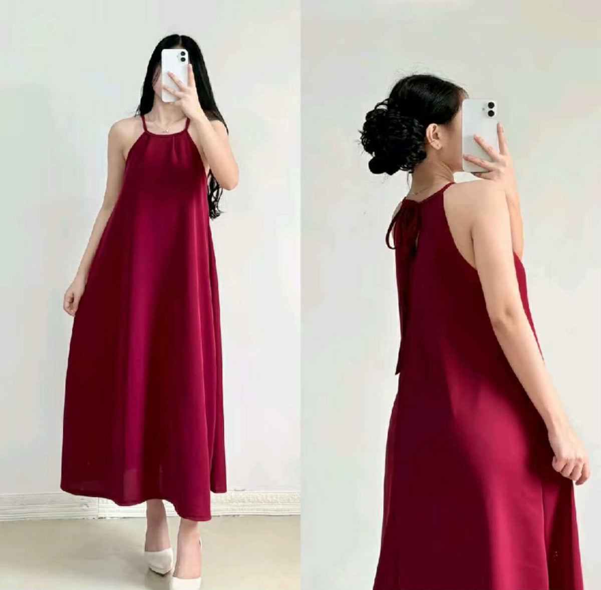 KOREAN STYLE LONG DRESS BUY 1 TAKE 1 FREE