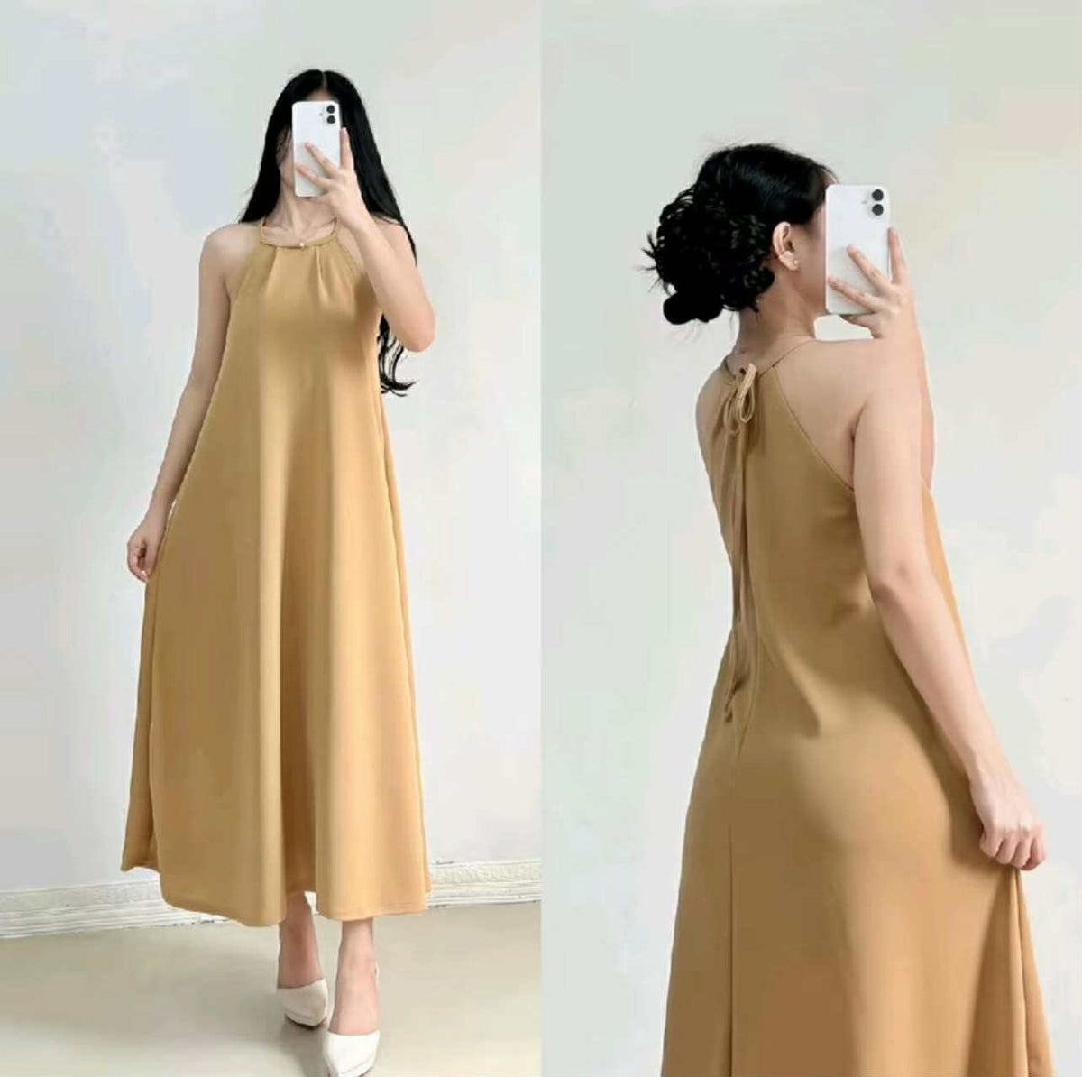 KOREAN STYLE LONG DRESS BUY 1 TAKE 1 FREE