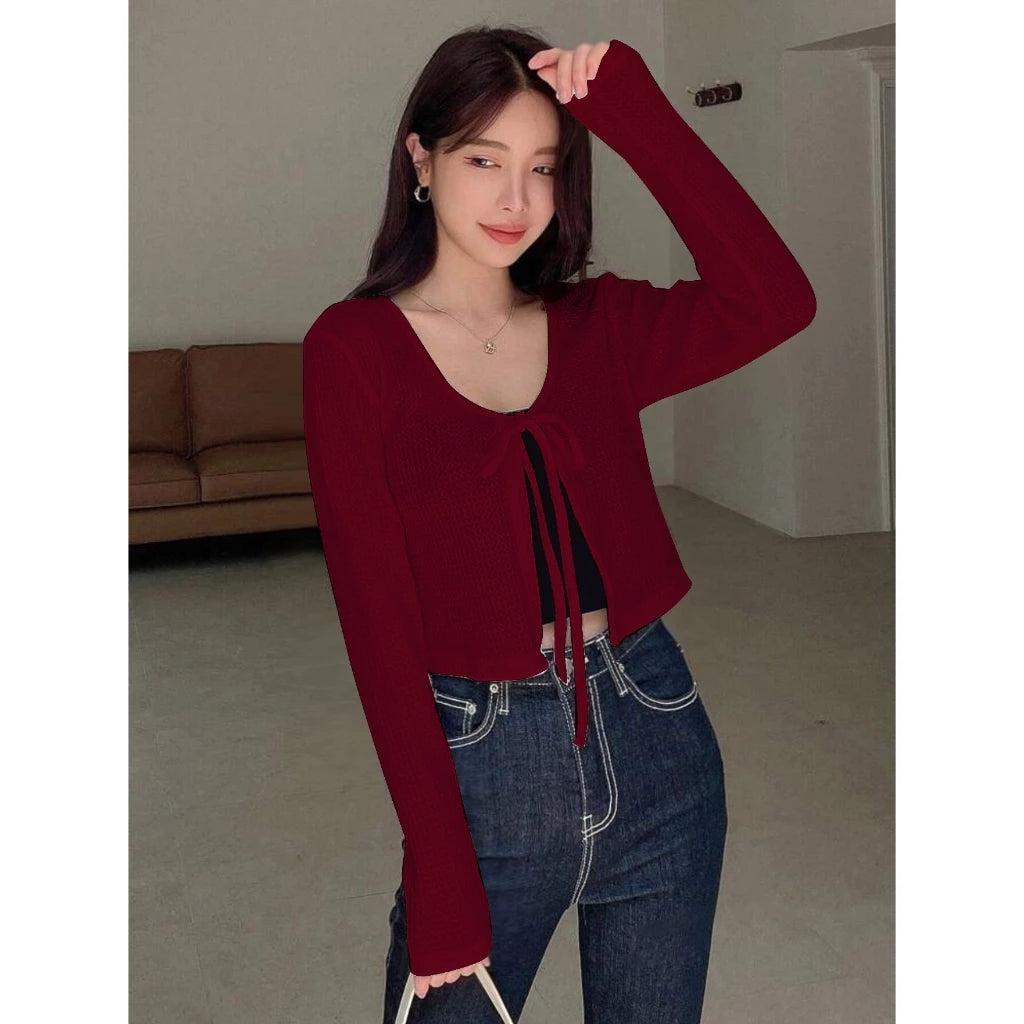 KOREAN PREMIUM KNITTED WAFFLE CARDIGAN BUY 2 TAKE 1 FREE