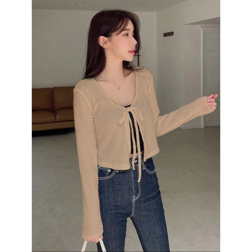 KOREAN PREMIUM KNITTED WAFFLE CARDIGAN BUY 2 TAKE 1 FREE