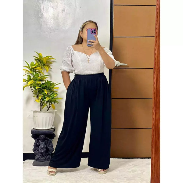 ALEXA HIGHWAIST CHALIS PLAIN PANTS (BUY 2 TAKE 1)