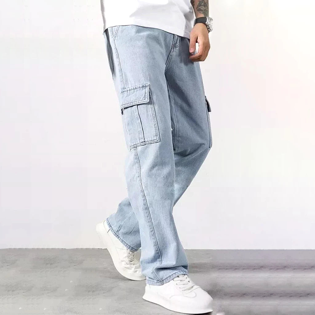 baggy straight Denim cargo pants (Buy 1 Take 1 Free)