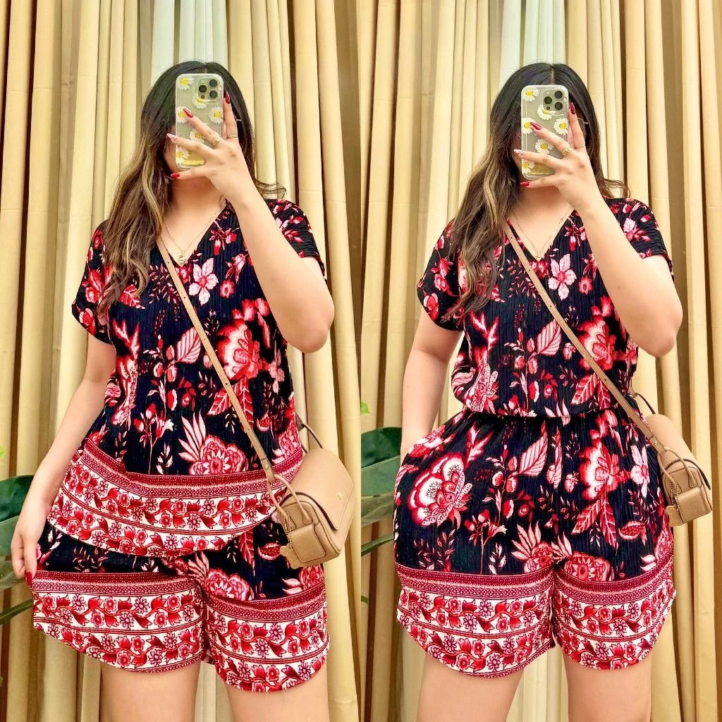 PLUS SIZE MOMMY BARK CREPE TERNO (BUY 1 TAKE 1)
