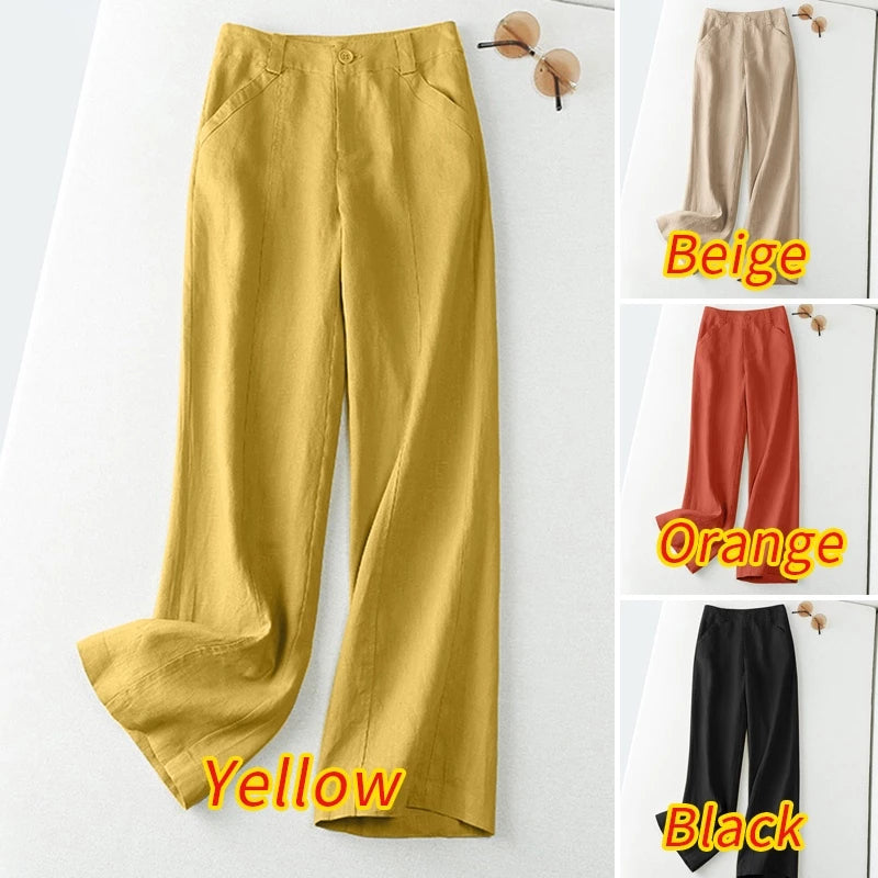 Vintage Cotton Linen Wide Leg Pants BUY 1 TAKE 1 FREE